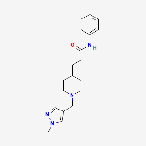 3-{1-[(1-methyl-1H-pyrazol-4-yl)methyl]-4-piperidinyl}-N-phenylpropanamide