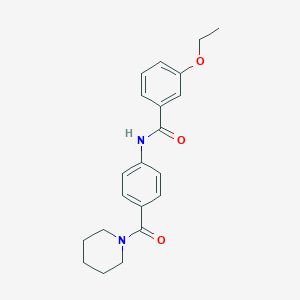 molecular formula C21H24N2O3 B5194083 3-ethoxy-N-[4-(1-piperidinylcarbonyl)phenyl]benzamide 