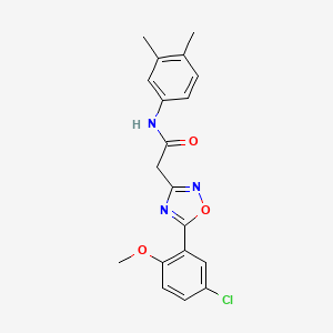 2-[5-(5-chloro-2-methoxyphenyl)-1,2,4-oxadiazol-3-yl]-N-(3,4-dimethylphenyl)acetamide