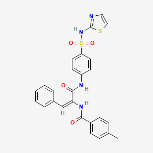 4-methyl-N-{2-phenyl-1-[({4-[(1,3-thiazol-2-ylamino)sulfonyl]phenyl}amino)carbonyl]vinyl}benzamide