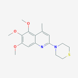 5,6,7-trimethoxy-4-methyl-2-(4-thiomorpholinyl)quinoline