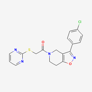 3-(4-chlorophenyl)-5-[(2-pyrimidinylthio)acetyl]-4,5,6,7-tetrahydroisoxazolo[4,5-c]pyridine