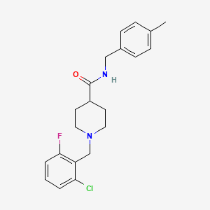 molecular formula C21H24ClFN2O B5194123 1-(2-chloro-6-fluorobenzyl)-N-(4-methylbenzyl)-4-piperidinecarboxamide 