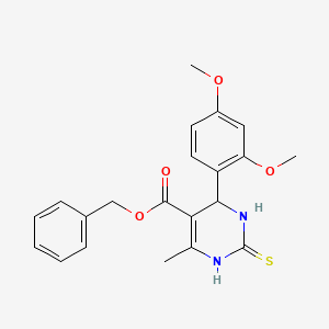 molecular formula C21H22N2O4S B5194125 benzyl 4-(2,4-dimethoxyphenyl)-6-methyl-2-thioxo-1,2,3,4-tetrahydro-5-pyrimidinecarboxylate 
