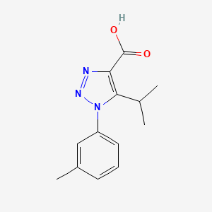 molecular formula C13H15N3O2 B5194148 5-isopropyl-1-(3-methylphenyl)-1H-1,2,3-triazole-4-carboxylic acid 