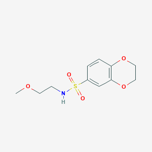 molecular formula C11H15NO5S B5194168 N-(2-methoxyethyl)-2,3-dihydro-1,4-benzodioxine-6-sulfonamide 