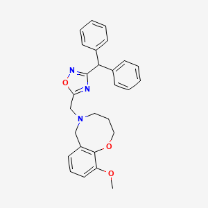 5-{[3-(diphenylmethyl)-1,2,4-oxadiazol-5-yl]methyl}-10-methoxy-3,4,5,6-tetrahydro-2H-1,5-benzoxazocine