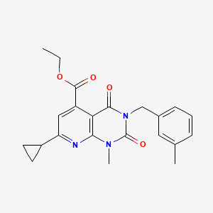 ethyl 7-cyclopropyl-1-methyl-3-(3-methylbenzyl)-2,4-dioxo-1,2,3,4-tetrahydropyrido[2,3-d]pyrimidine-5-carboxylate