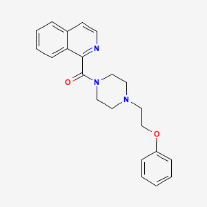 molecular formula C22H23N3O2 B5194213 1-{[4-(2-phenoxyethyl)-1-piperazinyl]carbonyl}isoquinoline trifluoroacetate 