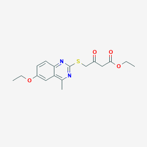 ethyl 4-[(6-ethoxy-4-methyl-2-quinazolinyl)thio]-3-oxobutanoate