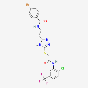 4-bromo-N-(2-{5-[(2-{[2-chloro-5-(trifluoromethyl)phenyl]amino}-2-oxoethyl)thio]-4-methyl-4H-1,2,4-triazol-3-yl}ethyl)benzamide