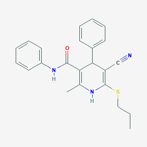 5-cyano-2-methyl-N,4-diphenyl-6-(propylthio)-1,4-dihydro-3-pyridinecarboxamide