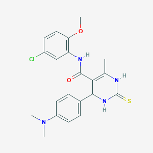 N-(5-chloro-2-methoxyphenyl)-4-[4-(dimethylamino)phenyl]-6-methyl-2-thioxo-1,2,3,4-tetrahydro-5-pyrimidinecarboxamide