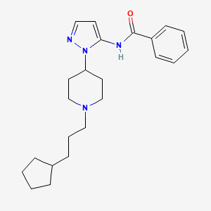 N-{1-[1-(3-cyclopentylpropyl)-4-piperidinyl]-1H-pyrazol-5-yl}benzamide