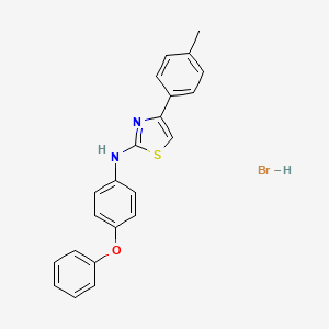 molecular formula C22H19BrN2OS B5194332 4-(4-methylphenyl)-N-(4-phenoxyphenyl)-1,3-thiazol-2-amine hydrobromide 