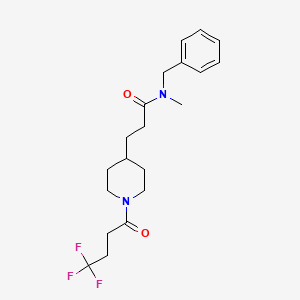 molecular formula C20H27F3N2O2 B5194336 N-benzyl-N-methyl-3-[1-(4,4,4-trifluorobutanoyl)-4-piperidinyl]propanamide 