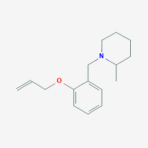 molecular formula C16H23NO B5194345 1-[2-(allyloxy)benzyl]-2-methylpiperidine 