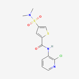 molecular formula C12H12ClN3O3S2 B5194364 N-(2-chloro-3-pyridinyl)-4-[(dimethylamino)sulfonyl]-2-thiophenecarboxamide 