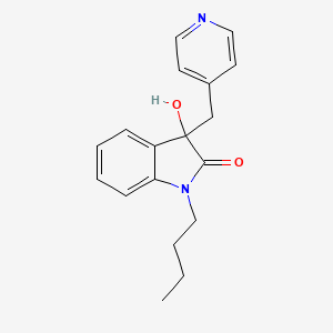 molecular formula C18H20N2O2 B5194411 1-butyl-3-hydroxy-3-(4-pyridinylmethyl)-1,3-dihydro-2H-indol-2-one 