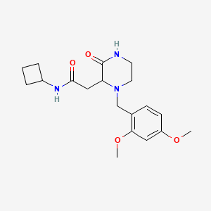 N-cyclobutyl-2-[1-(2,4-dimethoxybenzyl)-3-oxo-2-piperazinyl]acetamide