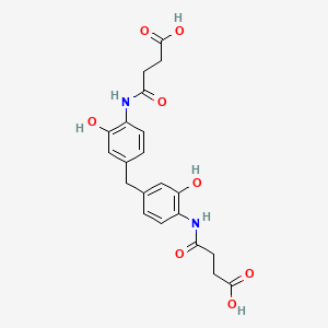 molecular formula C21H22N2O8 B5194444 4,4'-{methylenebis[(2-hydroxy-4,1-phenylene)imino]}bis(4-oxobutanoic acid) 