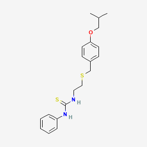 molecular formula C20H26N2OS2 B5194446 N-{2-[(4-isobutoxybenzyl)thio]ethyl}-N'-phenylthiourea 