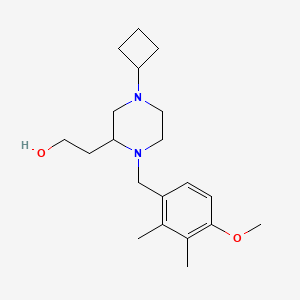 molecular formula C20H32N2O2 B5194494 2-[4-cyclobutyl-1-(4-methoxy-2,3-dimethylbenzyl)-2-piperazinyl]ethanol 