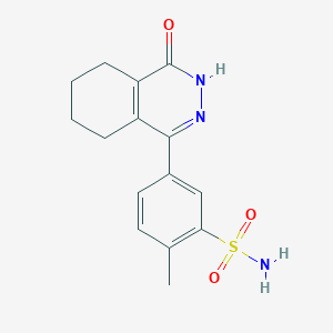 molecular formula C15H17N3O3S B5194508 2-methyl-5-(4-oxo-3,4,5,6,7,8-hexahydro-1-phthalazinyl)benzenesulfonamide 