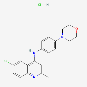 molecular formula C20H21Cl2N3O B5194524 6-chloro-2-methyl-N-[4-(4-morpholinyl)phenyl]-4-quinolinamine hydrochloride 