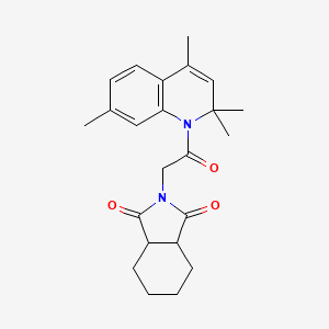 molecular formula C23H28N2O3 B5194567 2-[2-oxo-2-(2,2,4,7-tetramethyl-1(2H)-quinolinyl)ethyl]hexahydro-1H-isoindole-1,3(2H)-dione 