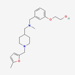 molecular formula C22H32N2O3 B5194579 2-(3-{[methyl({1-[(5-methyl-2-furyl)methyl]-4-piperidinyl}methyl)amino]methyl}phenoxy)ethanol 