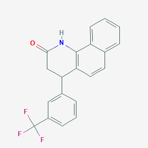 molecular formula C20H14F3NO B5194586 4-[3-(trifluoromethyl)phenyl]-3,4-dihydrobenzo[h]quinolin-2(1H)-one 