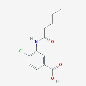molecular formula C12H14ClNO3 B5194587 4-chloro-3-(pentanoylamino)benzoic acid 
