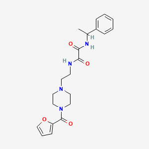 N-{2-[4-(2-furoyl)-1-piperazinyl]ethyl}-N'-(1-phenylethyl)ethanediamide