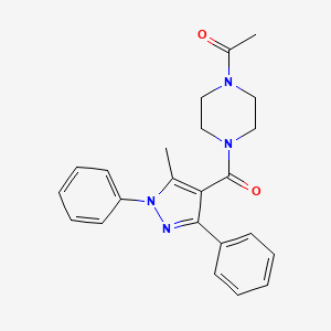 1-acetyl-4-[(5-methyl-1,3-diphenyl-1H-pyrazol-4-yl)carbonyl]piperazine