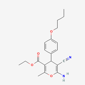 molecular formula C20H24N2O4 B5194672 ethyl 6-amino-4-(4-butoxyphenyl)-5-cyano-2-methyl-4H-pyran-3-carboxylate 