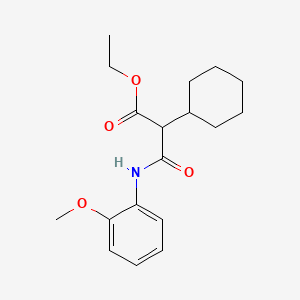 molecular formula C18H25NO4 B5194709 ethyl 2-cyclohexyl-3-[(2-methoxyphenyl)amino]-3-oxopropanoate 