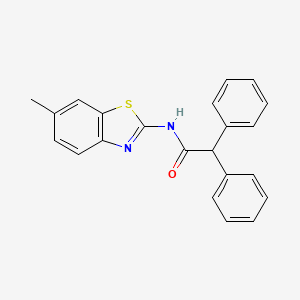 N-(6-methyl-1,3-benzothiazol-2-yl)-2,2-diphenylacetamide