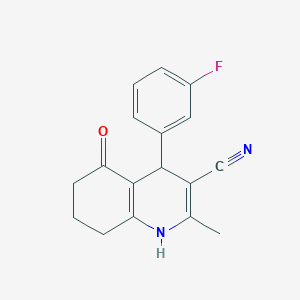 4-(3-fluorophenyl)-2-methyl-5-oxo-1,4,5,6,7,8-hexahydro-3-quinolinecarbonitrile