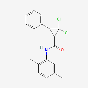 2,2-dichloro-N-(2,5-dimethylphenyl)-3-phenylcyclopropanecarboxamide