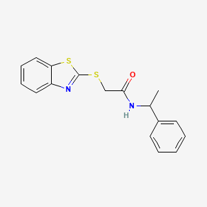 molecular formula C17H16N2OS2 B5194747 2-(1,3-benzothiazol-2-ylthio)-N-(1-phenylethyl)acetamide 
