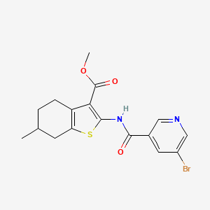 methyl 2-{[(5-bromo-3-pyridinyl)carbonyl]amino}-6-methyl-4,5,6,7-tetrahydro-1-benzothiophene-3-carboxylate