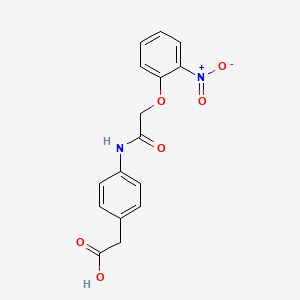 molecular formula C16H14N2O6 B5194770 (4-{[(2-nitrophenoxy)acetyl]amino}phenyl)acetic acid 