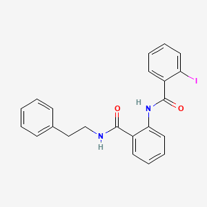 molecular formula C22H19IN2O2 B5194776 2-iodo-N-(2-{[(2-phenylethyl)amino]carbonyl}phenyl)benzamide 