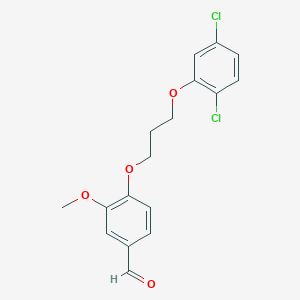 molecular formula C17H16Cl2O4 B5194777 4-[3-(2,5-dichlorophenoxy)propoxy]-3-methoxybenzaldehyde 