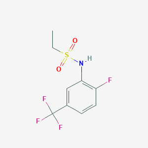 molecular formula C9H9F4NO2S B5194796 N-[2-fluoro-5-(trifluoromethyl)phenyl]ethanesulfonamide 