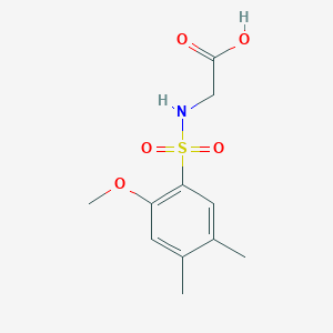 molecular formula C11H15NO5S B5194797 N-[(2-methoxy-4,5-dimethylphenyl)sulfonyl]glycine 