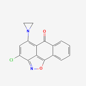 molecular formula C16H9ClN2O2 B5194806 5-(1-aziridinyl)-3-chloro-6H-anthra[1,9-cd]isoxazol-6-one 