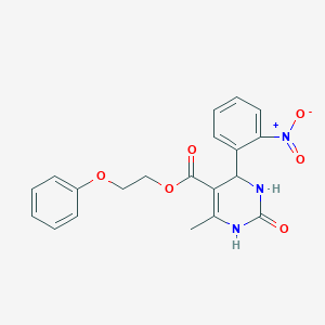 2-phenoxyethyl 6-methyl-4-(2-nitrophenyl)-2-oxo-1,2,3,4-tetrahydro-5-pyrimidinecarboxylate