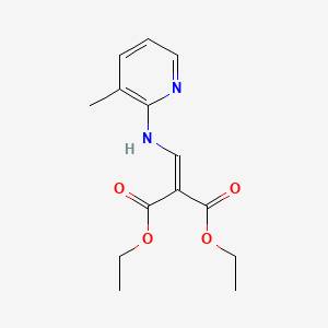 molecular formula C14H18N2O4 B5194825 diethyl {[(3-methyl-2-pyridinyl)amino]methylene}malonate 